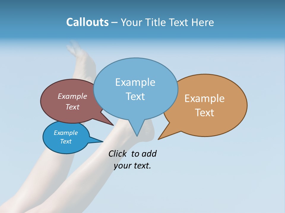 Close-Up Of Slim Legs Of Female Over Blue Sky Enjoying Summer PowerPoint Template