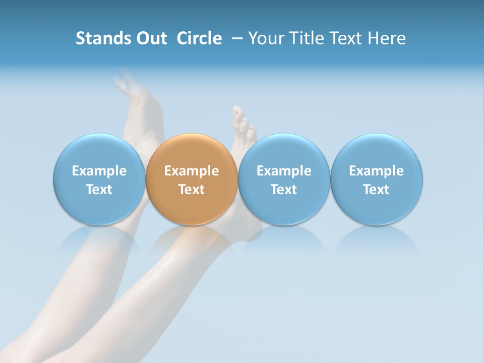 Close-Up Of Slim Legs Of Female Over Blue Sky Enjoying Summer PowerPoint Template