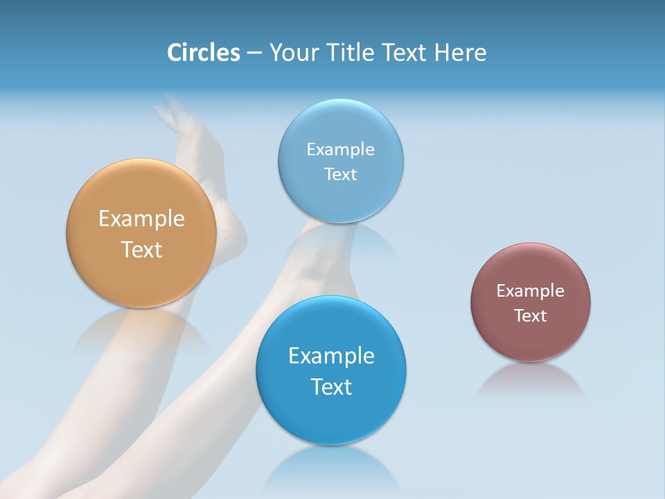 Close-Up Of Slim Legs Of Female Over Blue Sky Enjoying Summer PowerPoint Template