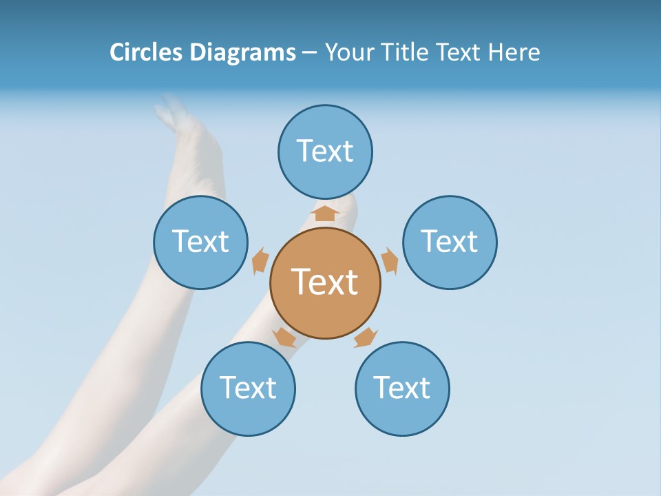 Close-Up Of Slim Legs Of Female Over Blue Sky Enjoying Summer PowerPoint Template