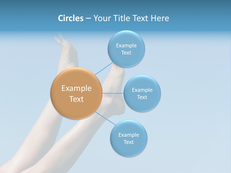 Close-Up Of Slim Legs Of Female Over Blue Sky Enjoying Summer PowerPoint Template