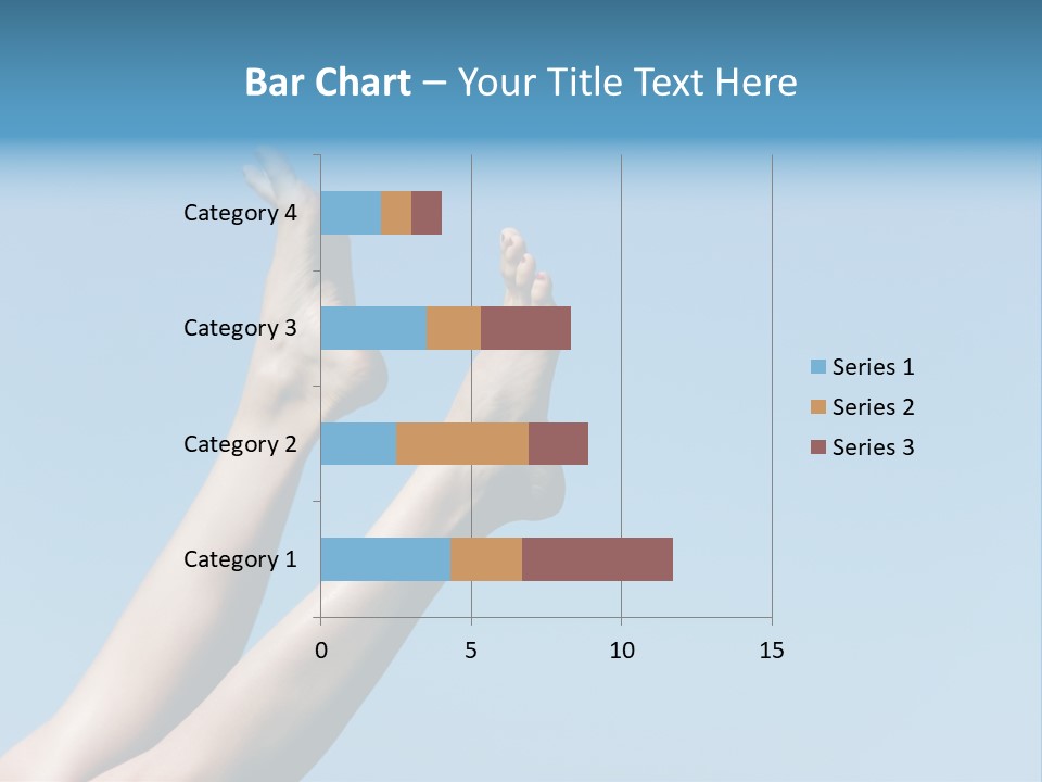 Close-Up Of Slim Legs Of Female Over Blue Sky Enjoying Summer PowerPoint Template