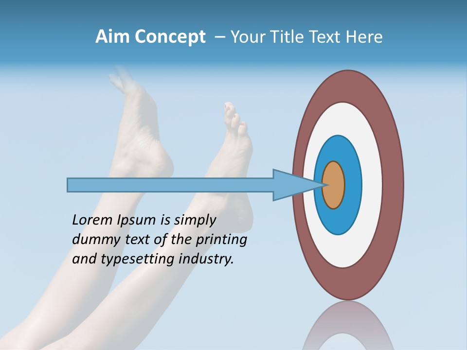 Close-Up Of Slim Legs Of Female Over Blue Sky Enjoying Summer PowerPoint Template