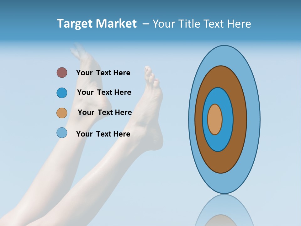 Close-Up Of Slim Legs Of Female Over Blue Sky Enjoying Summer PowerPoint Template