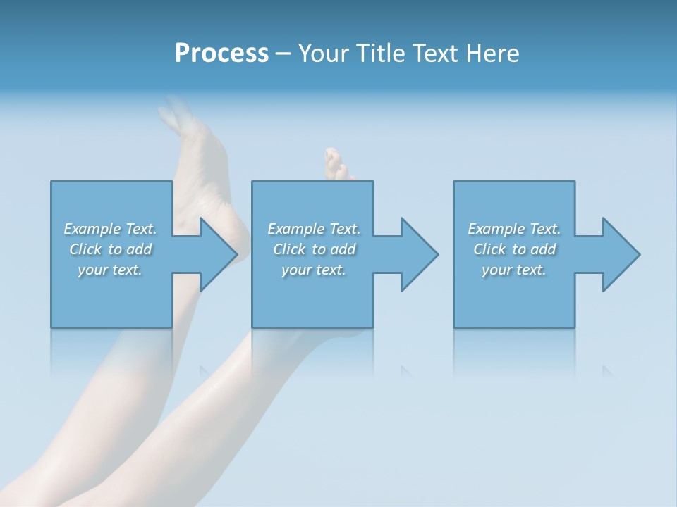 Close-Up Of Slim Legs Of Female Over Blue Sky Enjoying Summer PowerPoint Template