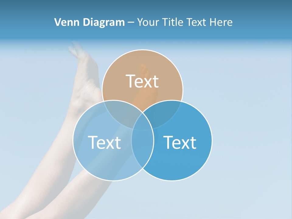 Close-Up Of Slim Legs Of Female Over Blue Sky Enjoying Summer PowerPoint Template