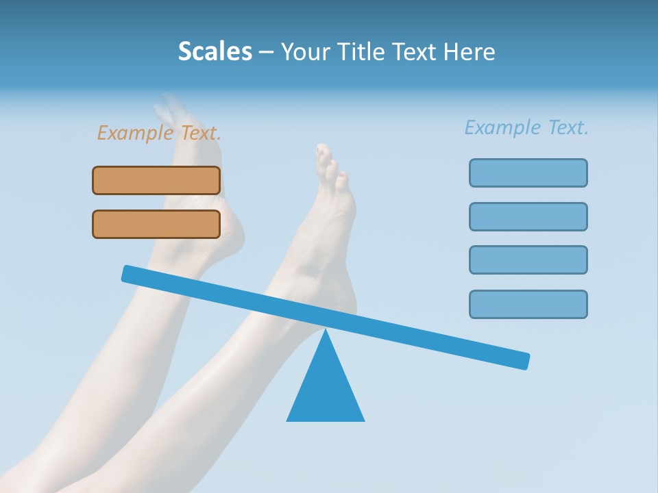 Close-Up Of Slim Legs Of Female Over Blue Sky Enjoying Summer PowerPoint Template