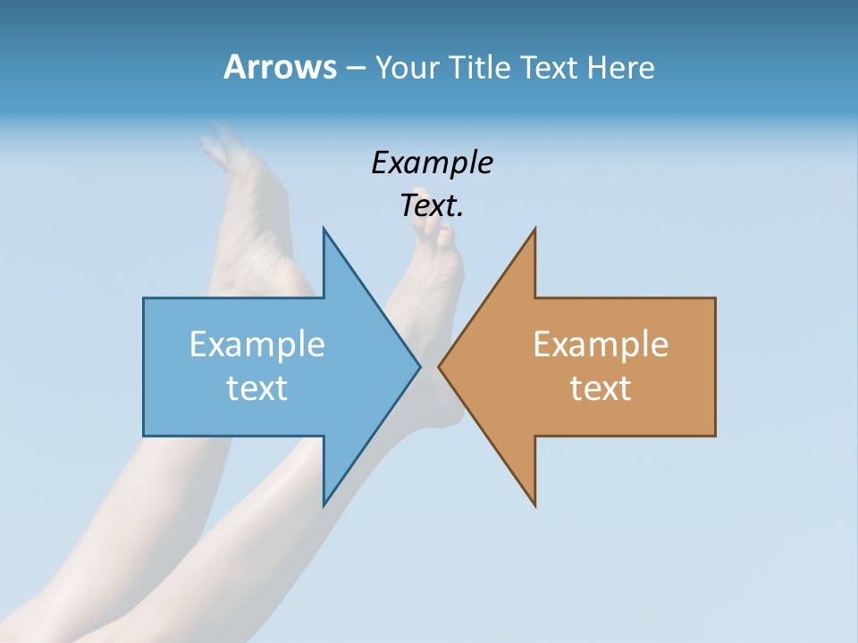 Close-Up Of Slim Legs Of Female Over Blue Sky Enjoying Summer PowerPoint Template