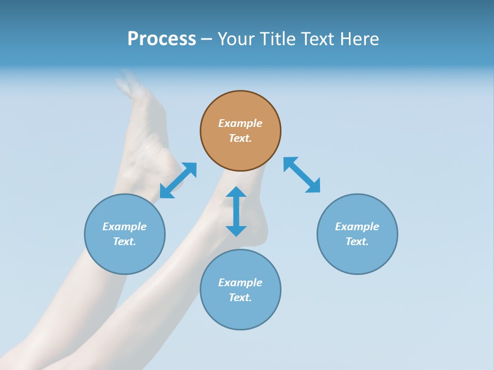 Close-Up Of Slim Legs Of Female Over Blue Sky Enjoying Summer PowerPoint Template