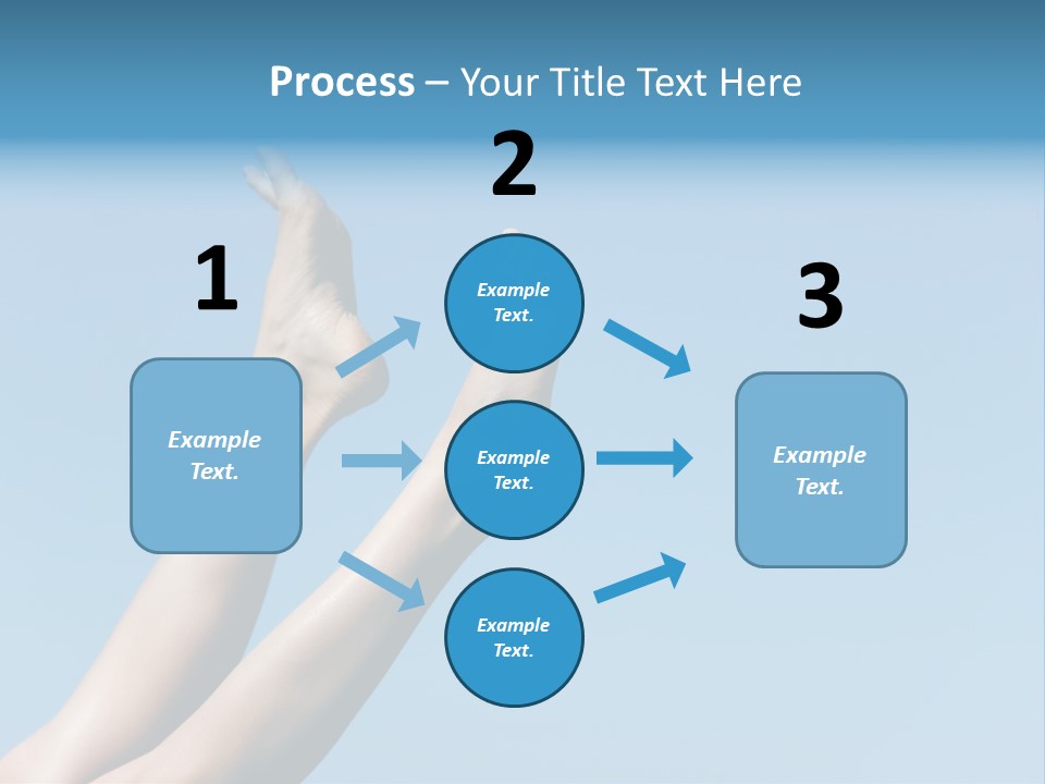 Close-Up Of Slim Legs Of Female Over Blue Sky Enjoying Summer PowerPoint Template