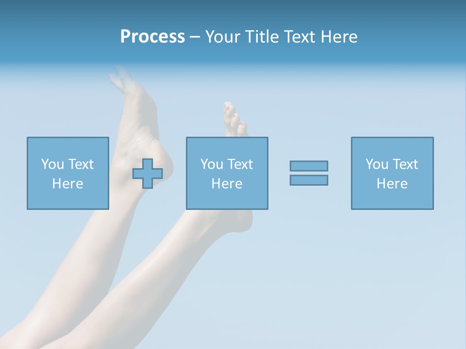 Close-Up Of Slim Legs Of Female Over Blue Sky Enjoying Summer PowerPoint Template