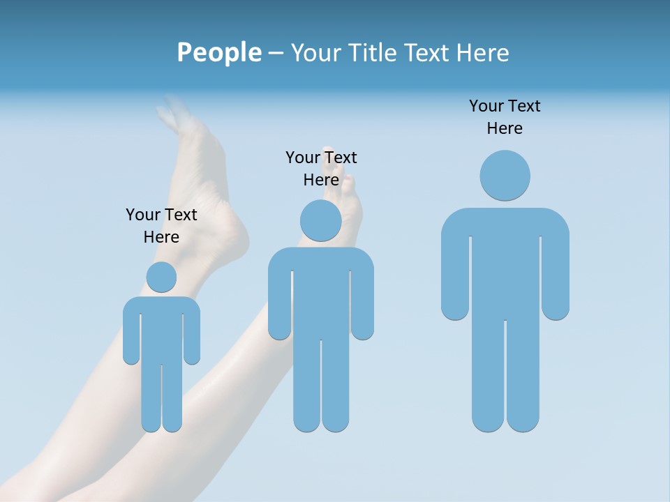 Close-Up Of Slim Legs Of Female Over Blue Sky Enjoying Summer PowerPoint Template