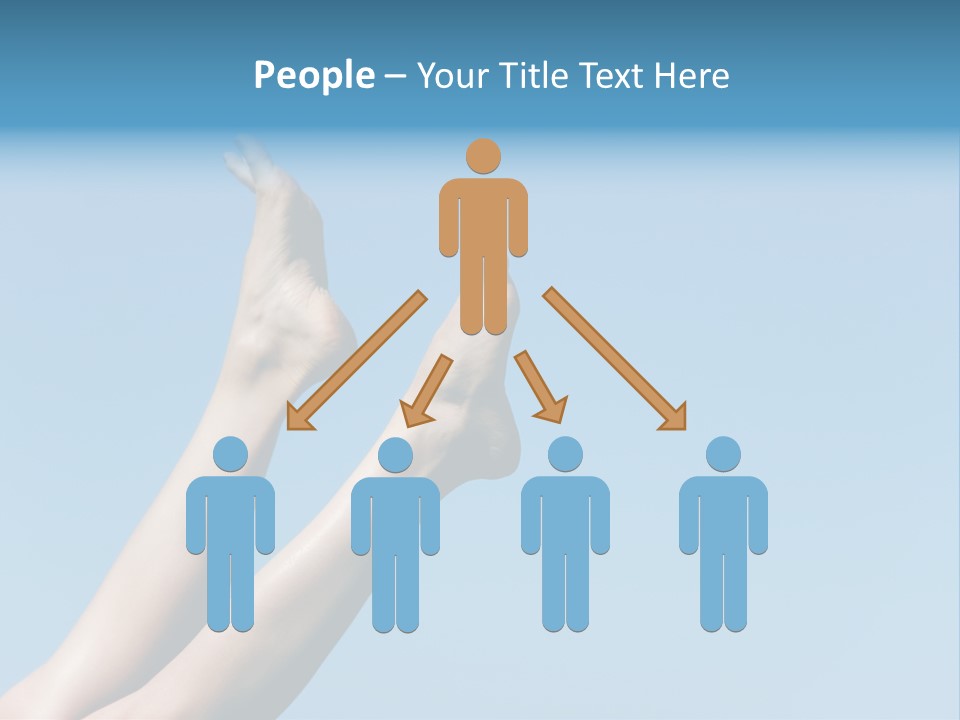 Close-Up Of Slim Legs Of Female Over Blue Sky Enjoying Summer PowerPoint Template