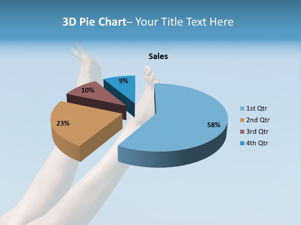 Close-Up Of Slim Legs Of Female Over Blue Sky Enjoying Summer PowerPoint Template