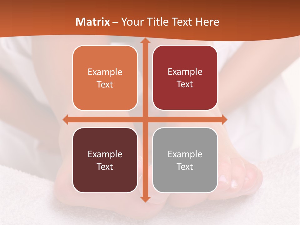 A Woman's Bare Feet On A White Towel PowerPoint Template