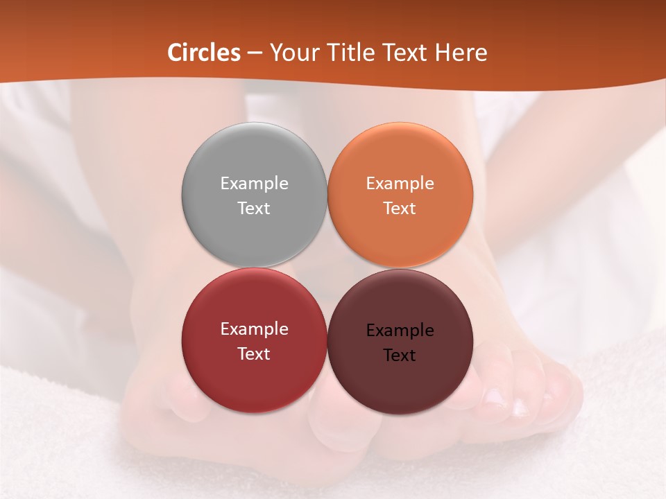 A Woman's Bare Feet On A White Towel PowerPoint Template