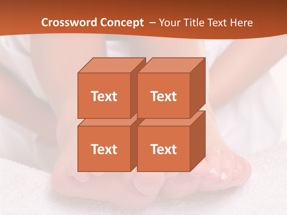 A Woman's Bare Feet On A White Towel PowerPoint Template