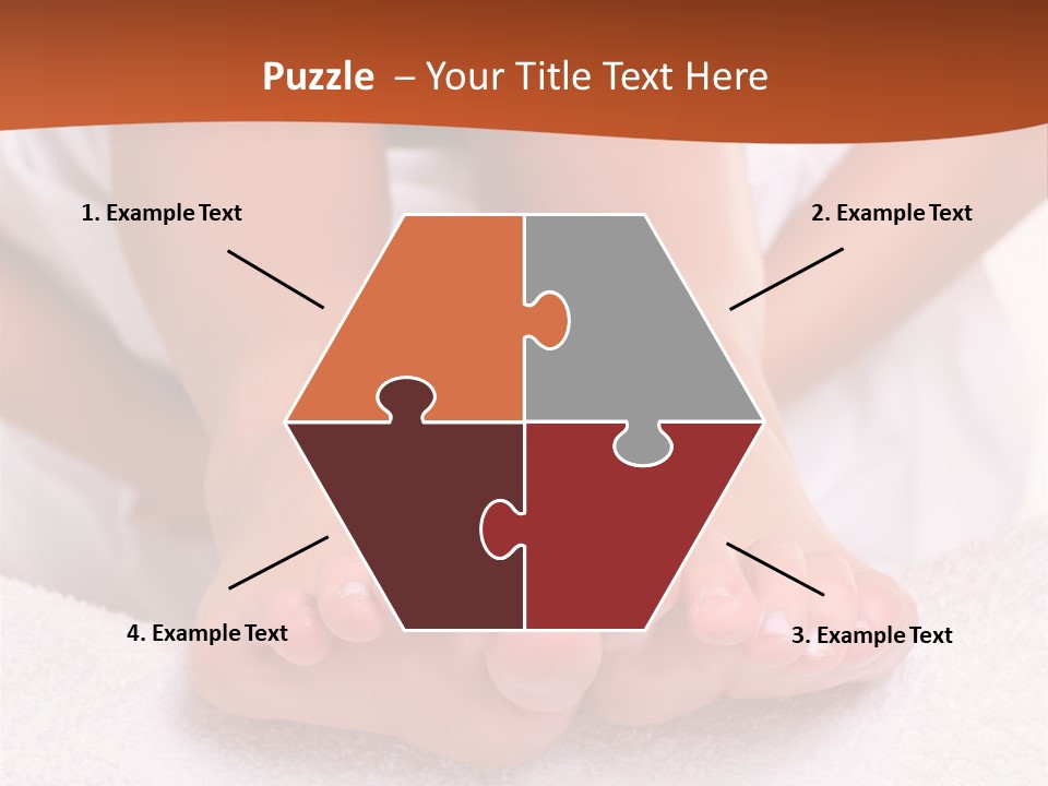 A Woman's Bare Feet On A White Towel PowerPoint Template