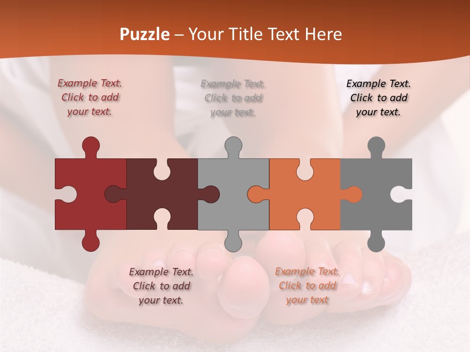 A Woman's Bare Feet On A White Towel PowerPoint Template