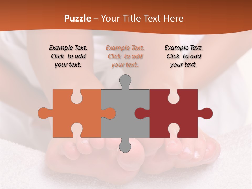 A Woman's Bare Feet On A White Towel PowerPoint Template