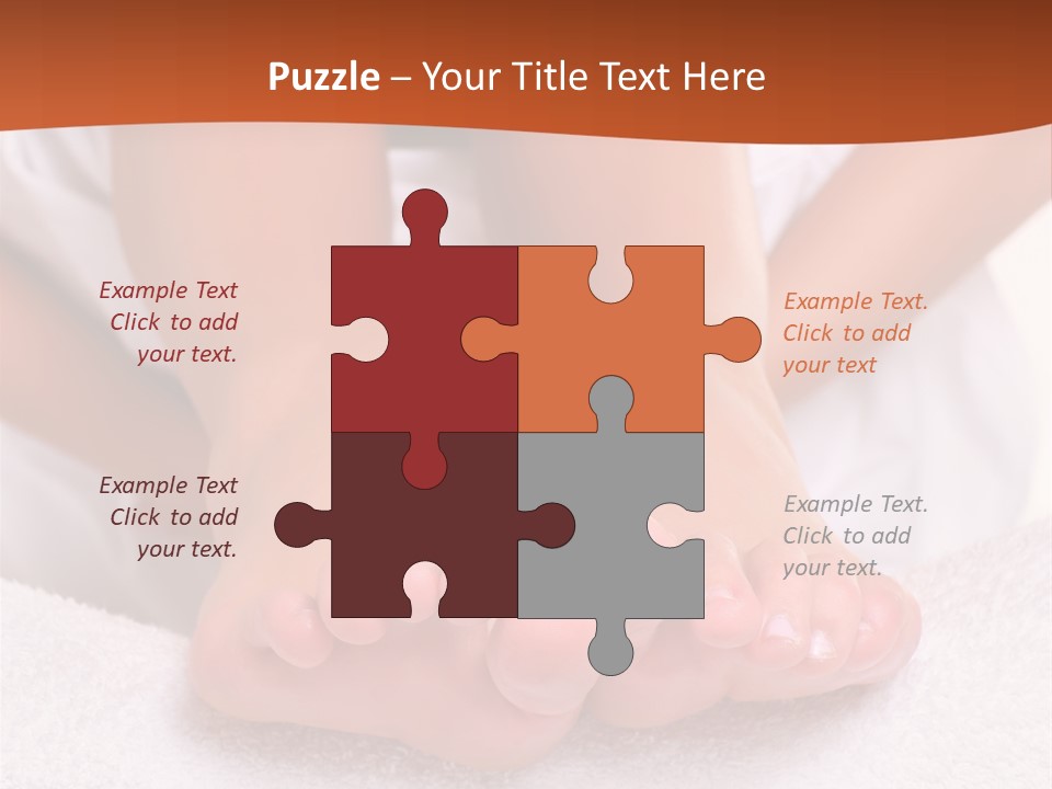 A Woman's Bare Feet On A White Towel PowerPoint Template