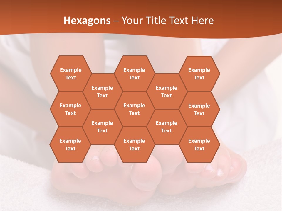 A Woman's Bare Feet On A White Towel PowerPoint Template