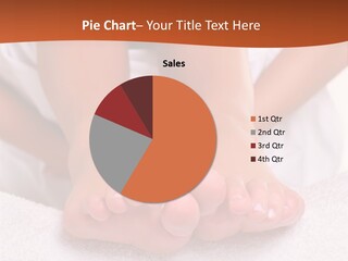 A Woman's Bare Feet On A White Towel PowerPoint Template