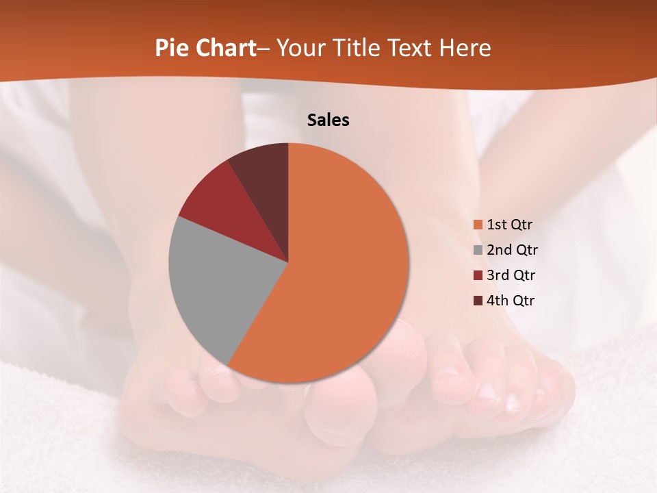 A Woman's Bare Feet On A White Towel PowerPoint Template
