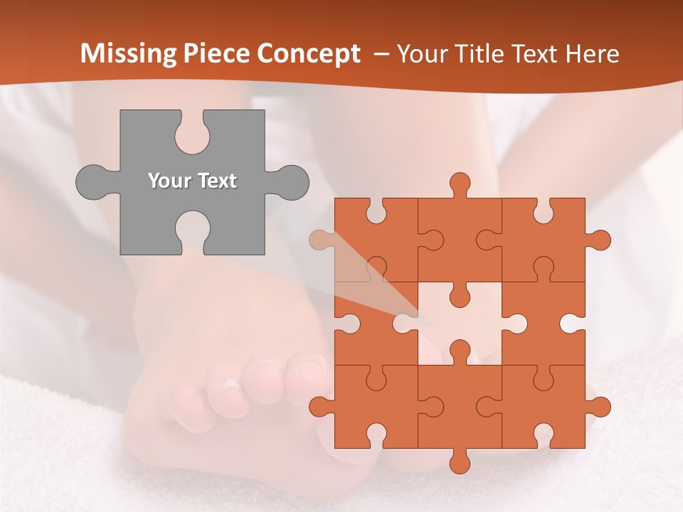 A Woman's Bare Feet On A White Towel PowerPoint Template