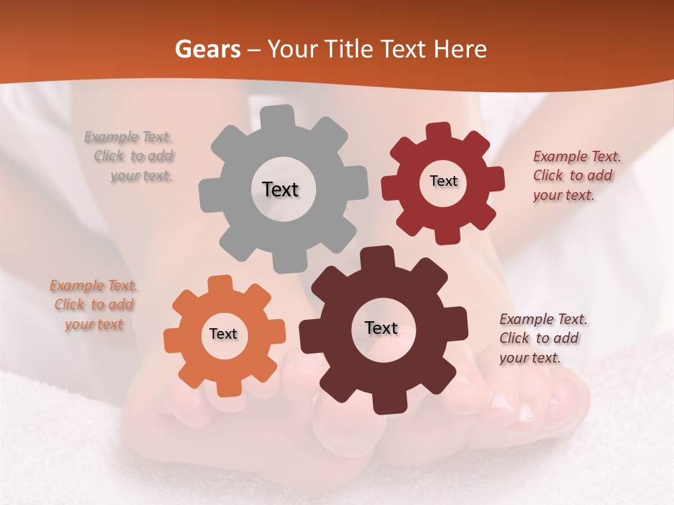 A Woman's Bare Feet On A White Towel PowerPoint Template