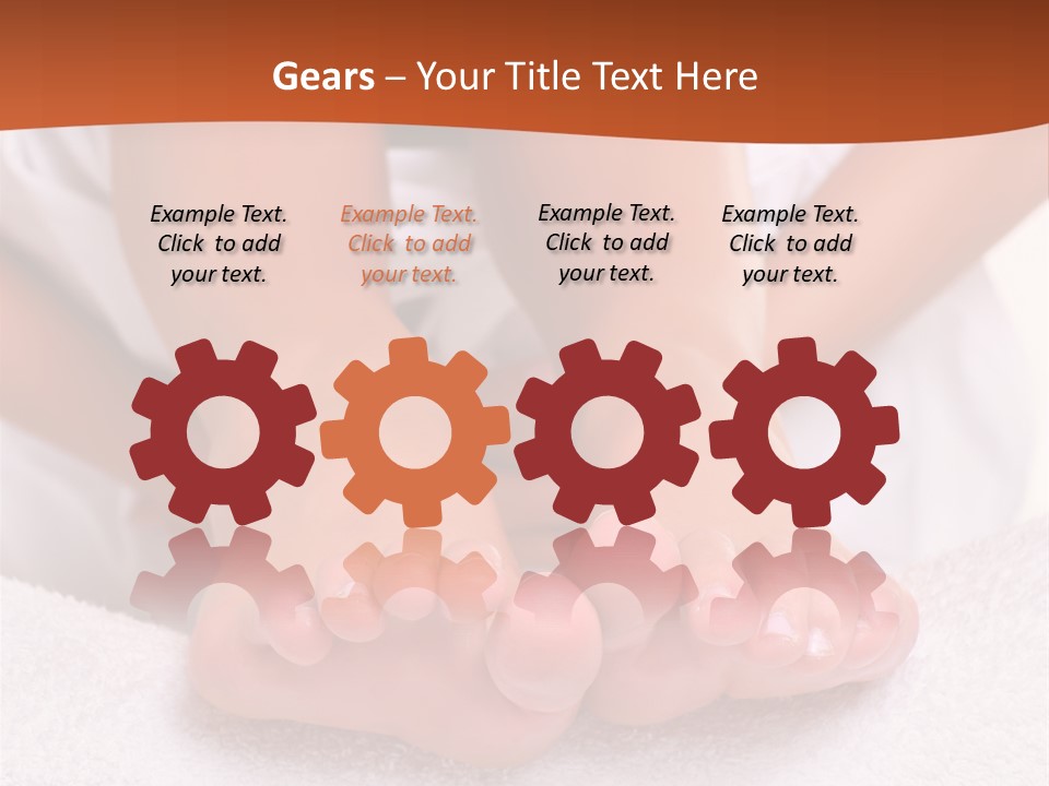 A Woman's Bare Feet On A White Towel PowerPoint Template