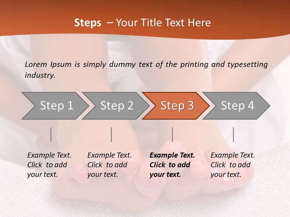A Woman's Bare Feet On A White Towel PowerPoint Template