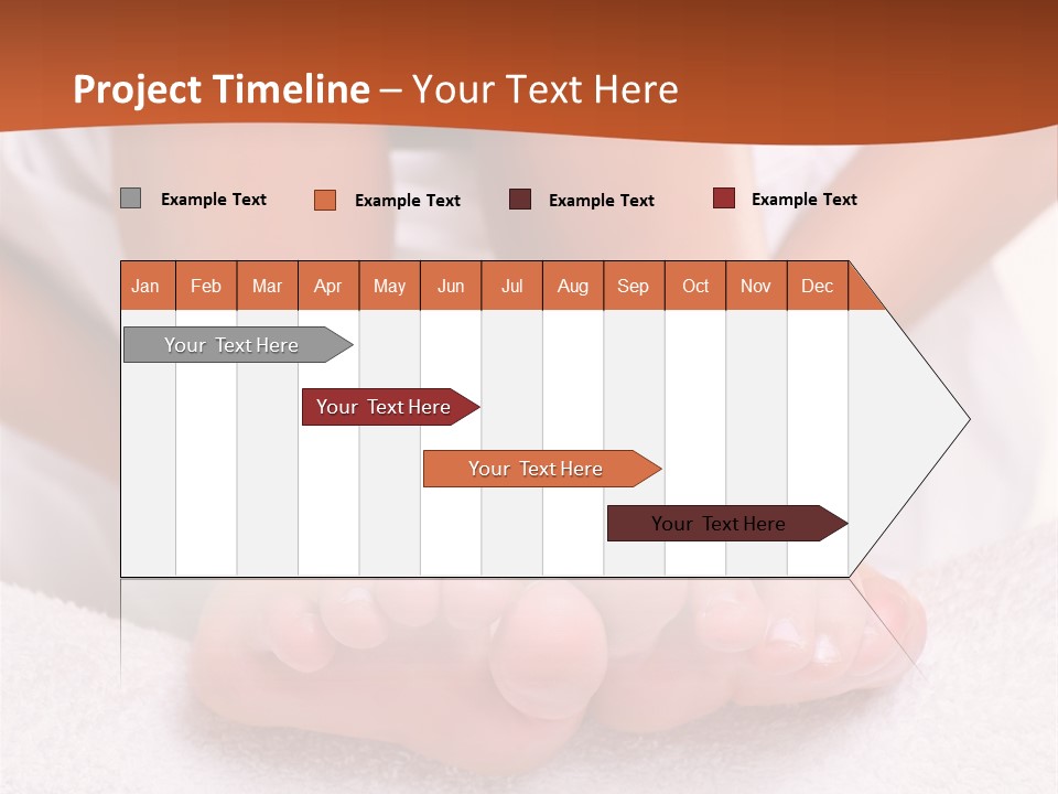 A Woman's Bare Feet On A White Towel PowerPoint Template