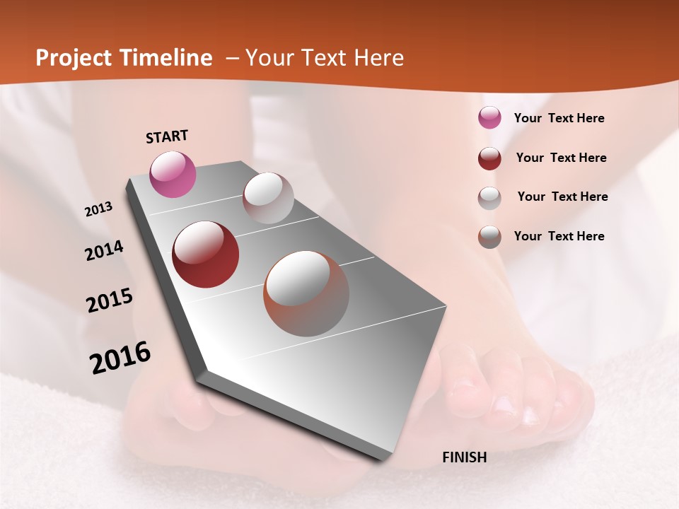 A Woman's Bare Feet On A White Towel PowerPoint Template