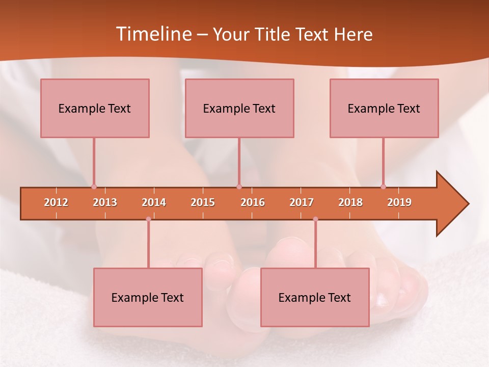 A Woman's Bare Feet On A White Towel PowerPoint Template