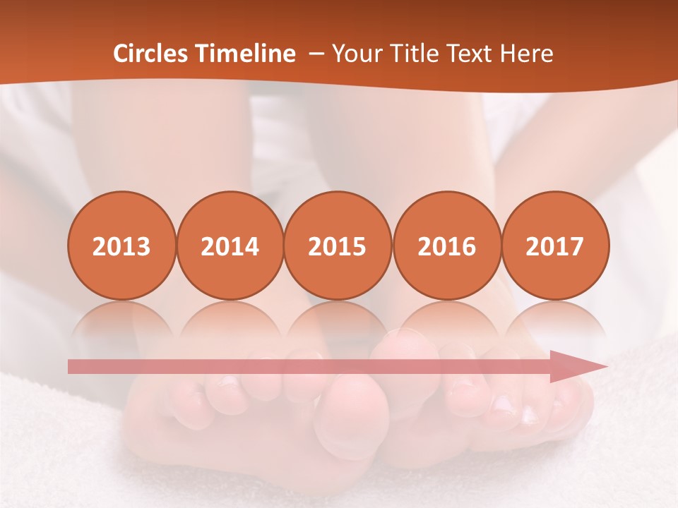 A Woman's Bare Feet On A White Towel PowerPoint Template