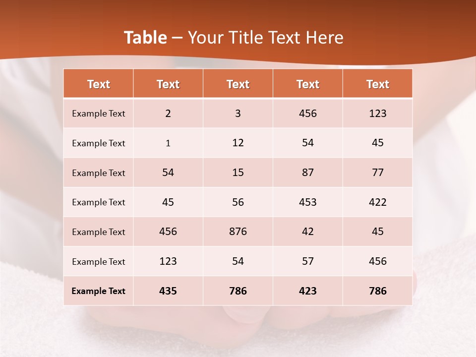 A Woman's Bare Feet On A White Towel PowerPoint Template