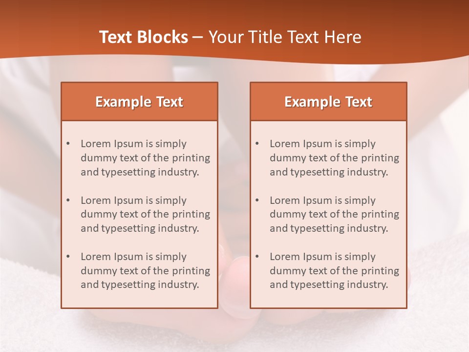 A Woman's Bare Feet On A White Towel PowerPoint Template