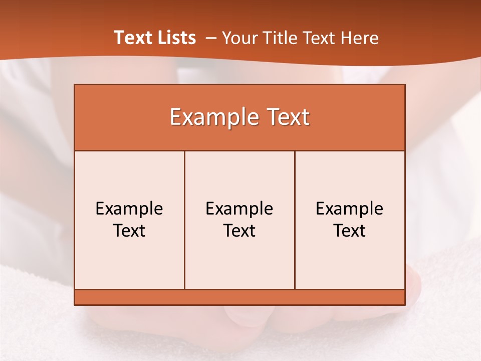 A Woman's Bare Feet On A White Towel PowerPoint Template