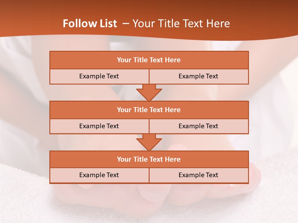 A Woman's Bare Feet On A White Towel PowerPoint Template