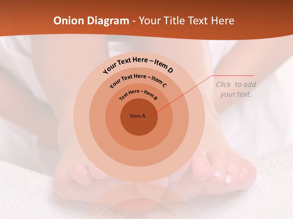 A Woman's Bare Feet On A White Towel PowerPoint Template