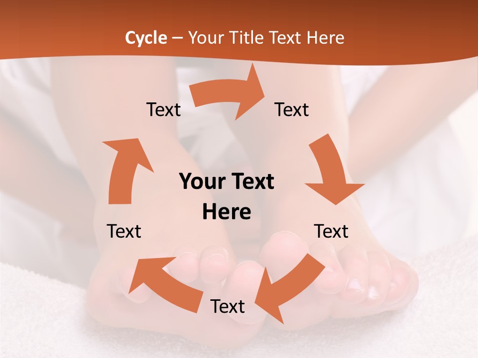 A Woman's Bare Feet On A White Towel PowerPoint Template