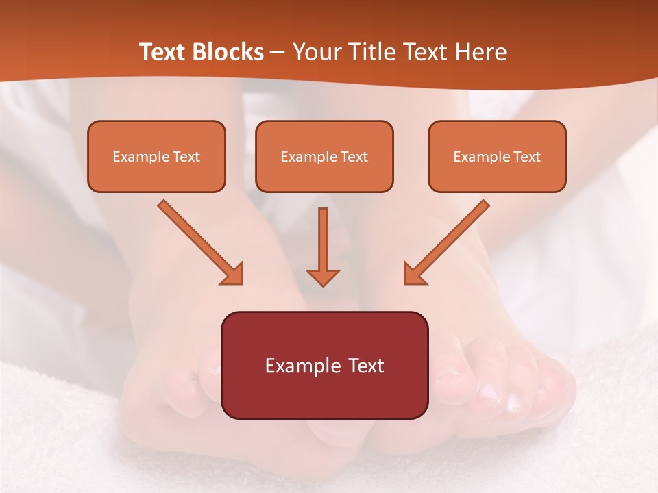 A Woman's Bare Feet On A White Towel PowerPoint Template