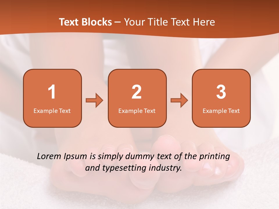 A Woman's Bare Feet On A White Towel PowerPoint Template