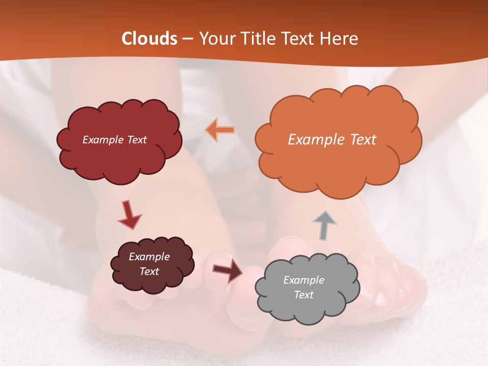 A Woman's Bare Feet On A White Towel PowerPoint Template