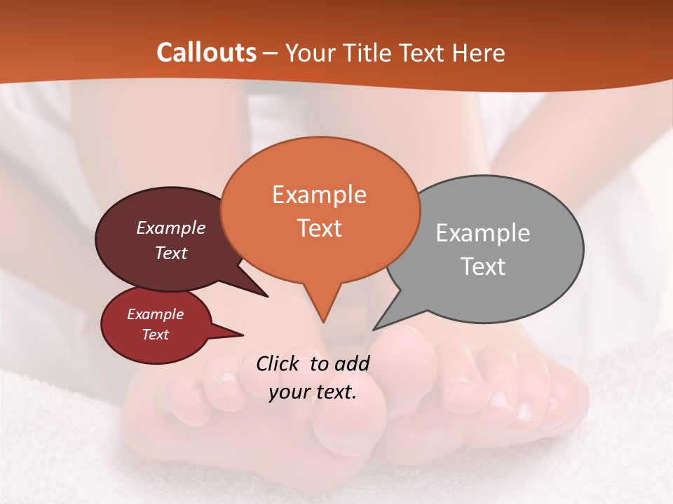 A Woman's Bare Feet On A White Towel PowerPoint Template