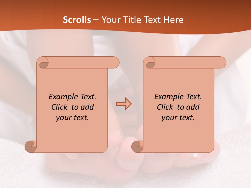 A Woman's Bare Feet On A White Towel PowerPoint Template