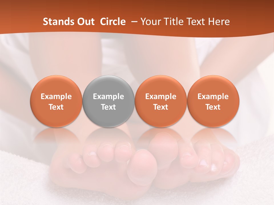 A Woman's Bare Feet On A White Towel PowerPoint Template
