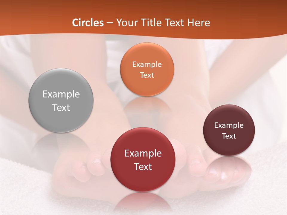 A Woman's Bare Feet On A White Towel PowerPoint Template