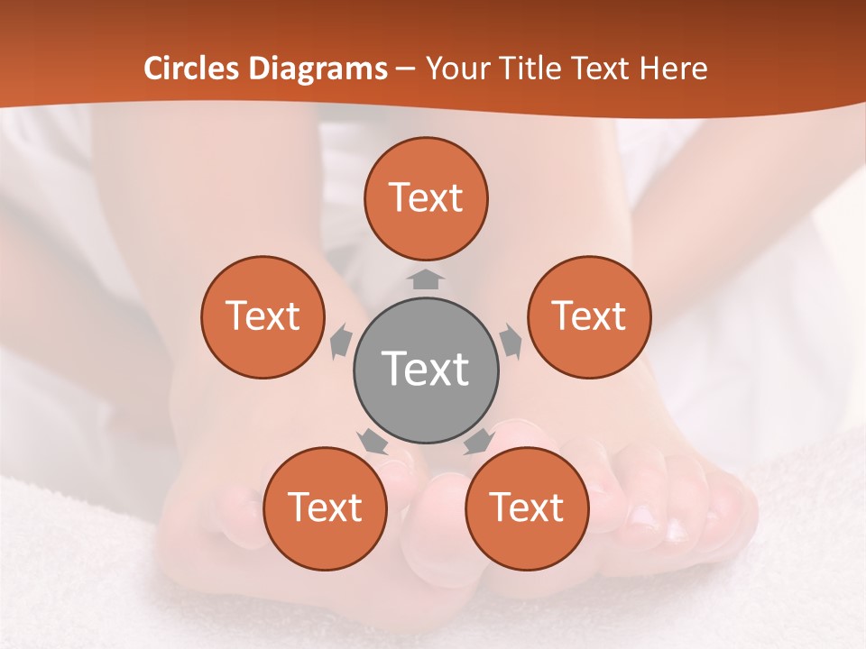 A Woman's Bare Feet On A White Towel PowerPoint Template